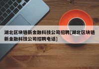 湖北区块链新金融科技公司招聘[湖北区块链新金融科技公司招聘电话]